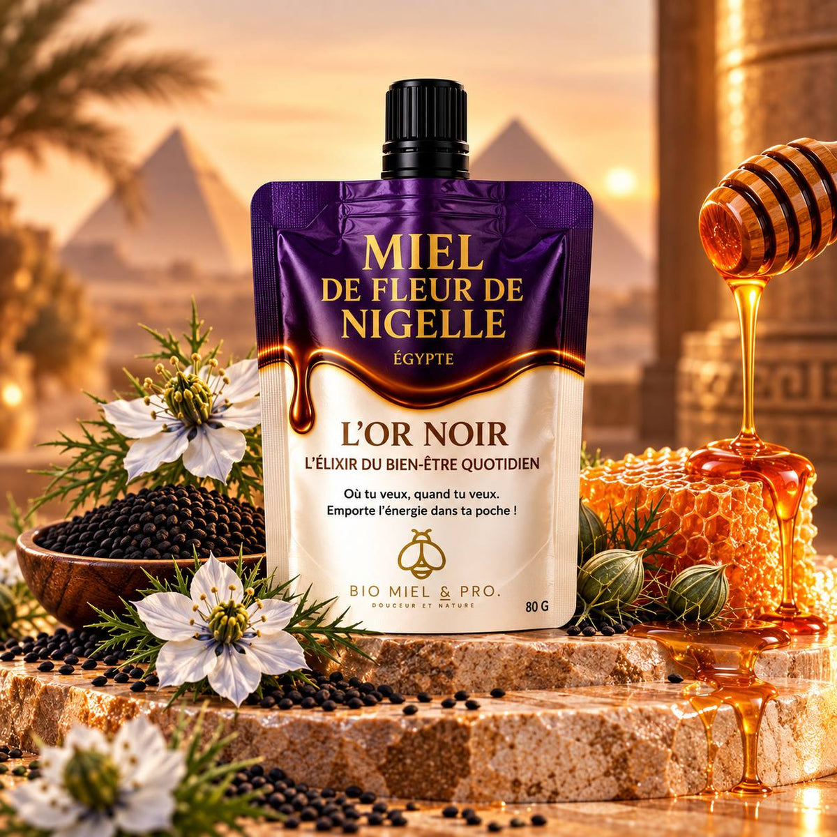 Miel de nigelle – Format nomade 80 g