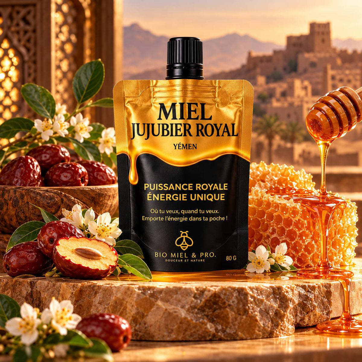 Miel de jujubier royal du Yémen – Format nomade 80 g