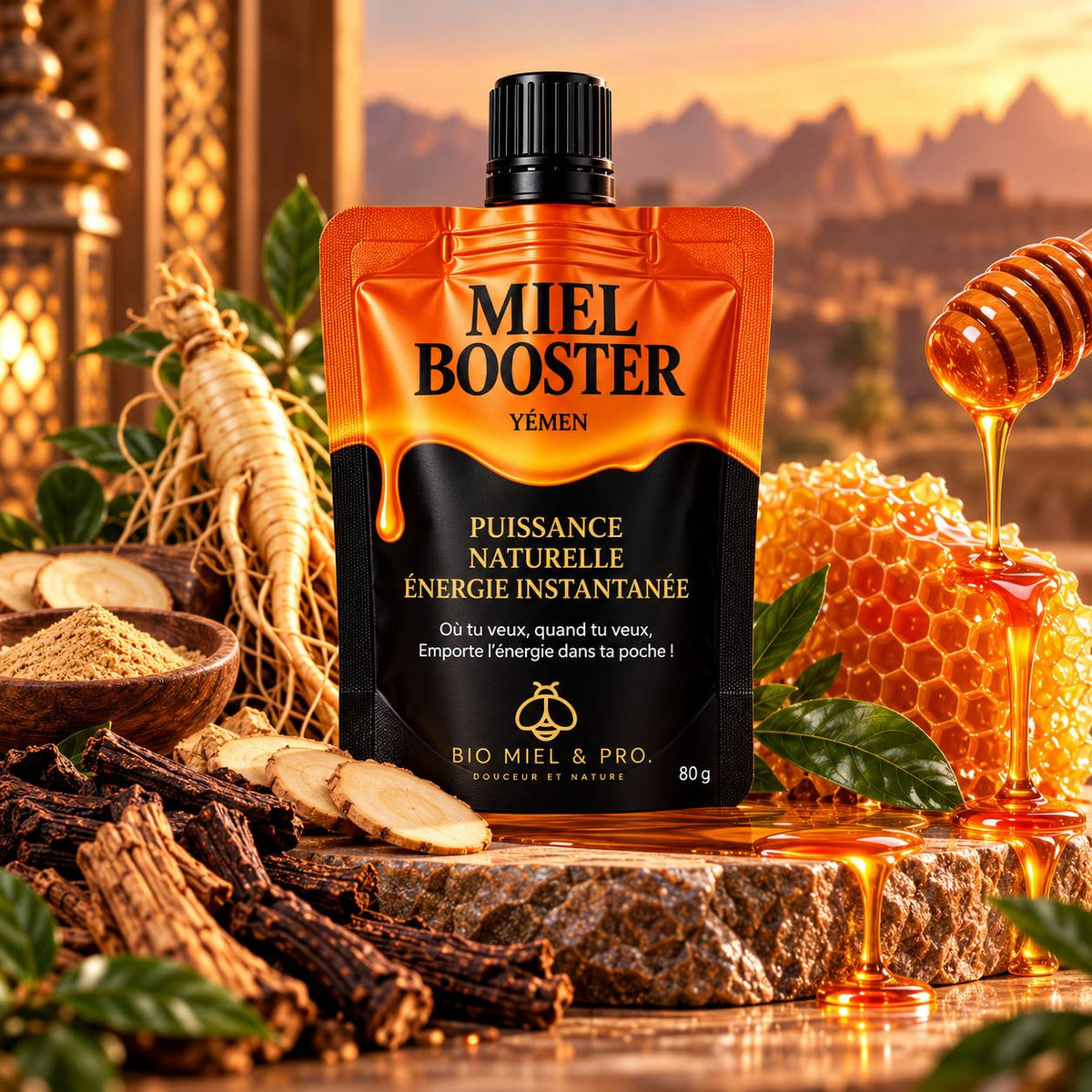 Miel Booster – Mélange royal format nomade 80 g