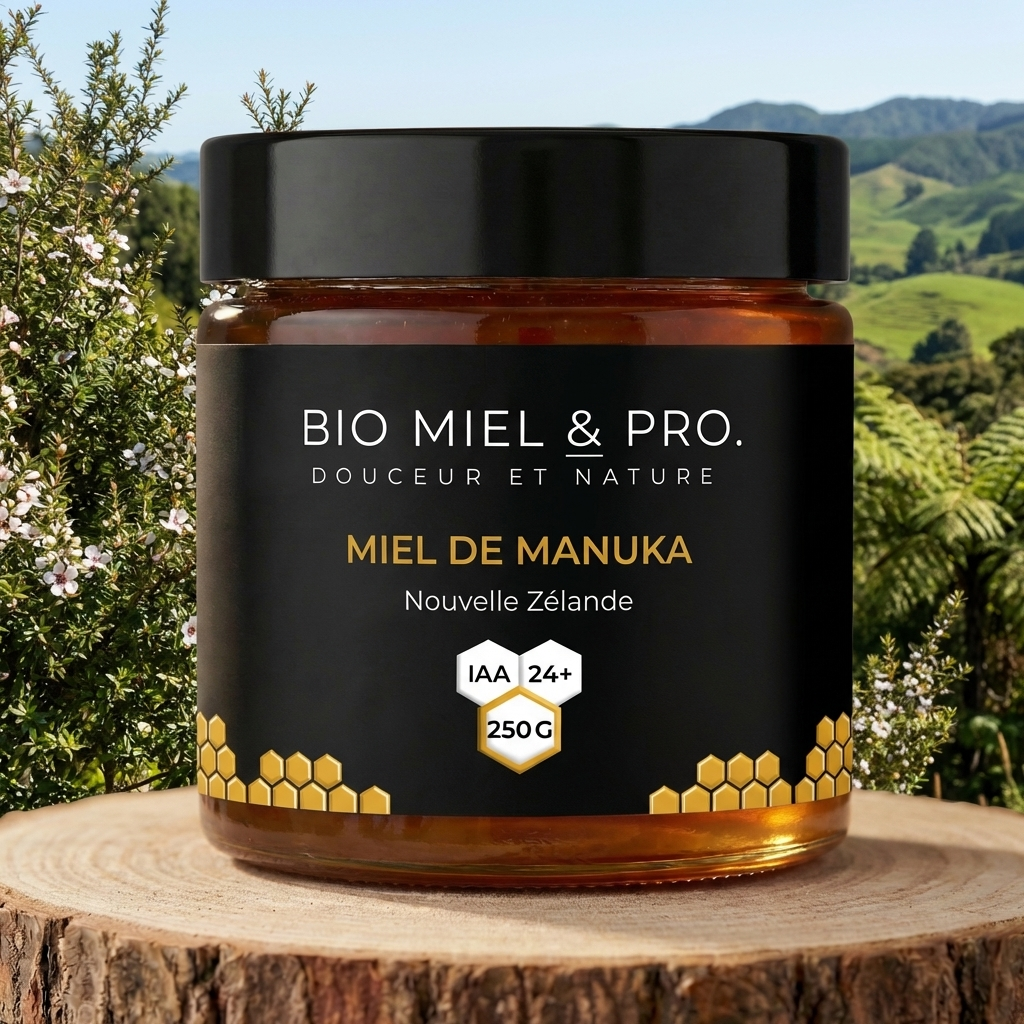 Miel de Manuka IAA 24+ MGO 1100 – Nouvelle-Zélande – 250 g