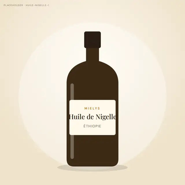 Flacon d’huile de nigelle (visuel placeholder)