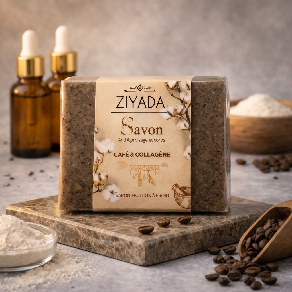 Savon café et collagène – visage et corps 100 g