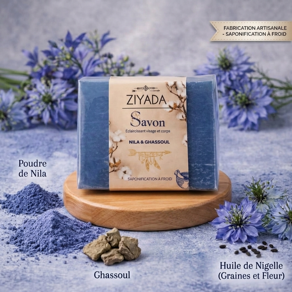Savon nila et ghassoul – visage et corps 100 g
