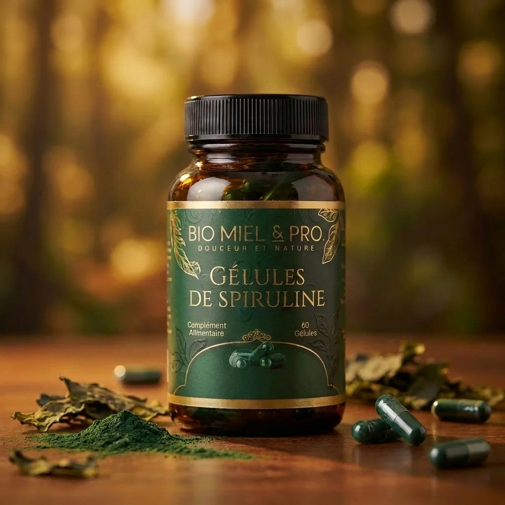 Gélules de spiruline française – 60 gélules